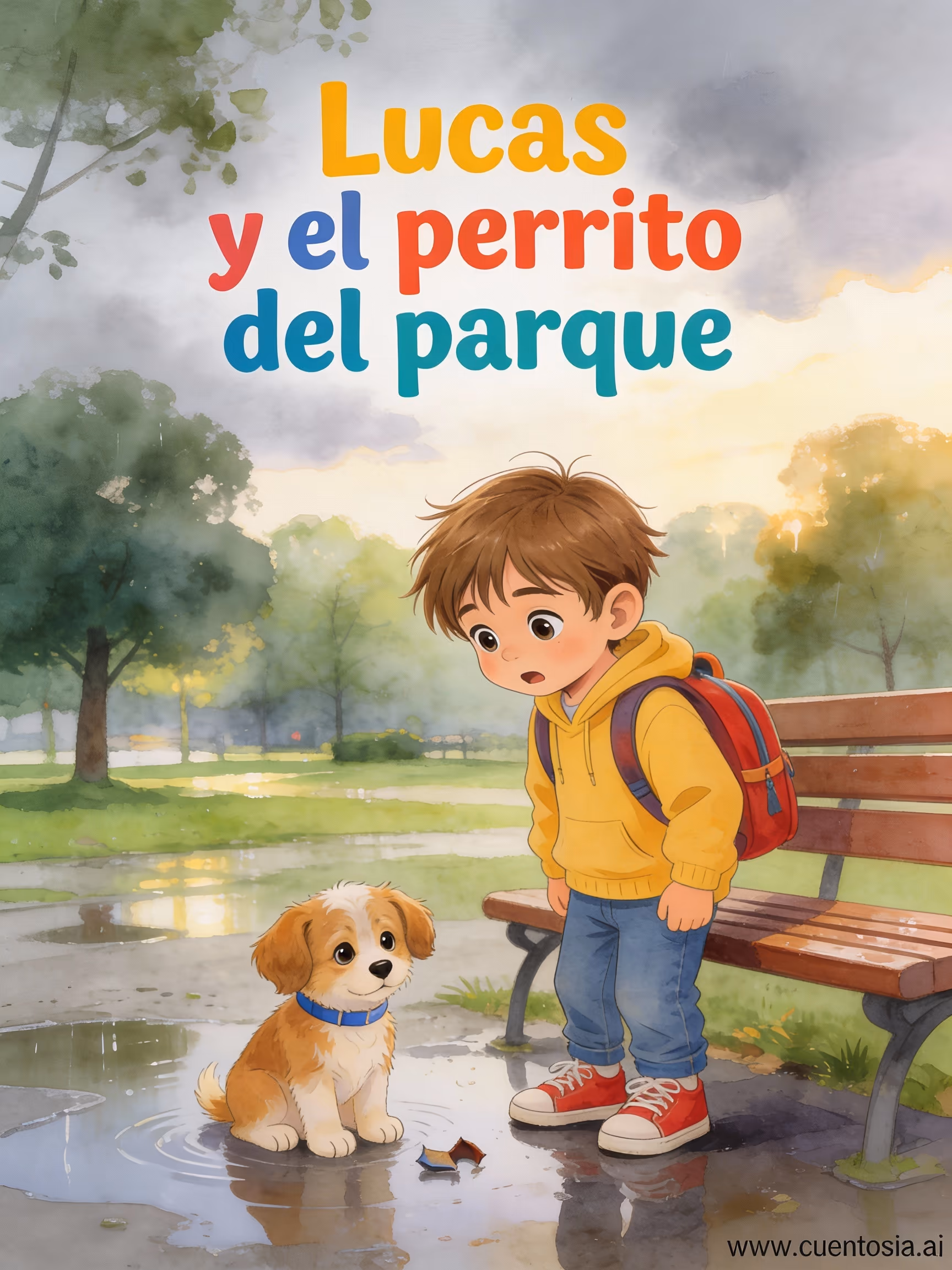 Lucas y el perrito del parque