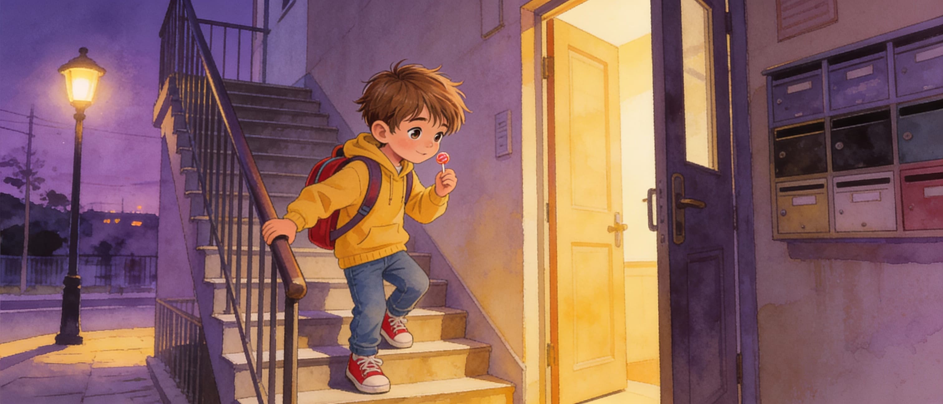 Ilustración de la escena 23: Lucas y el perrito del parque