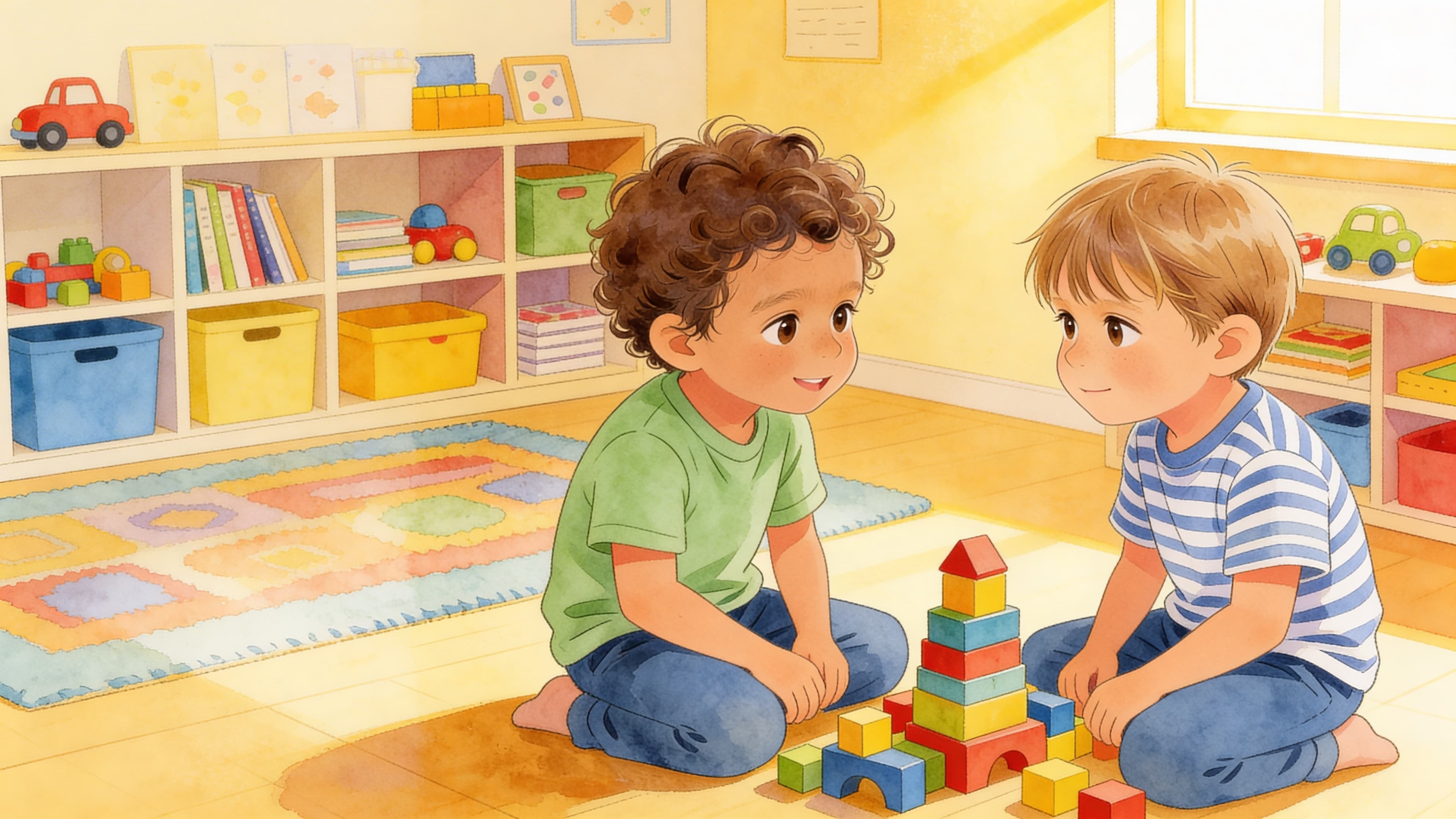 Ilustración de la escena 1: Lucas y el váter de mayores