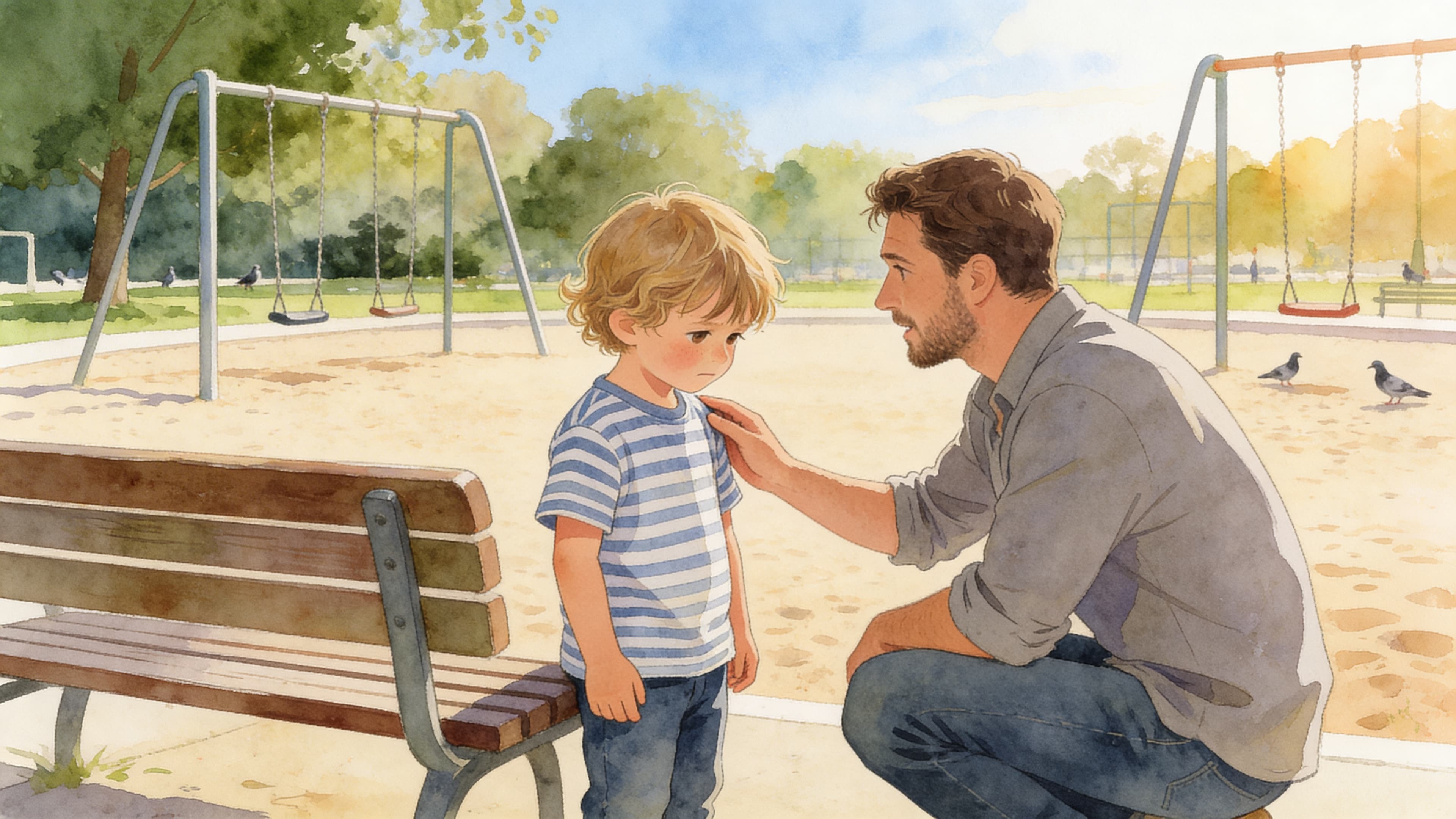 Ilustración de la escena 5: Lucas y el váter de mayores
