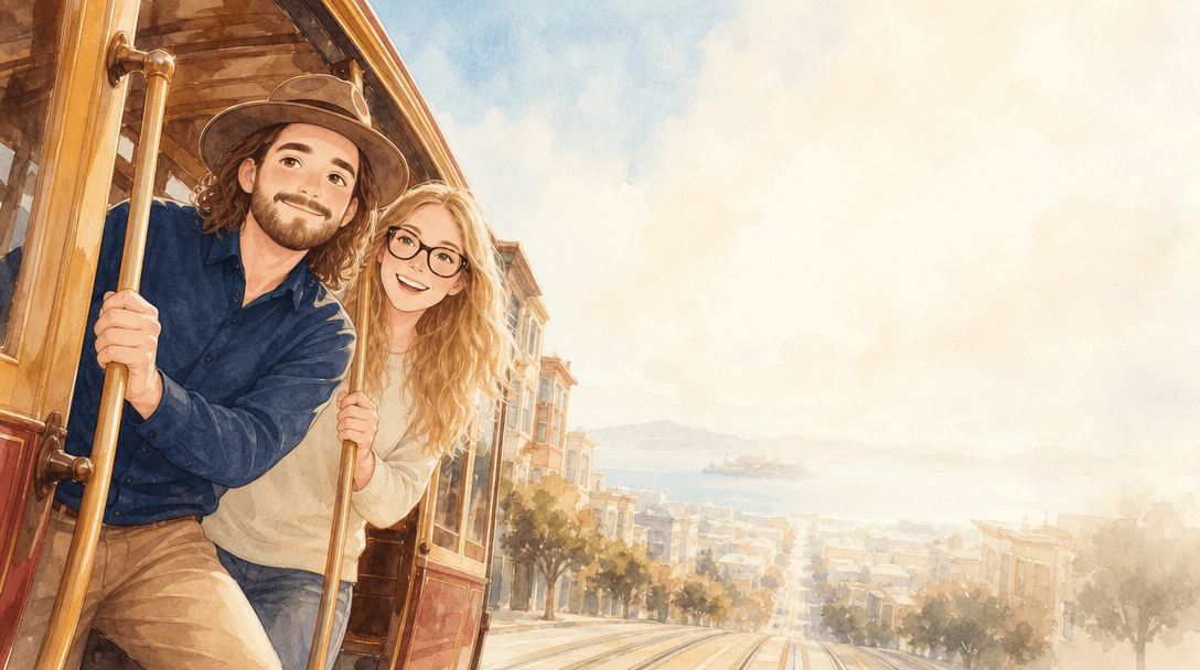 Illustration de la scène 2: Rencontre à San Francisco