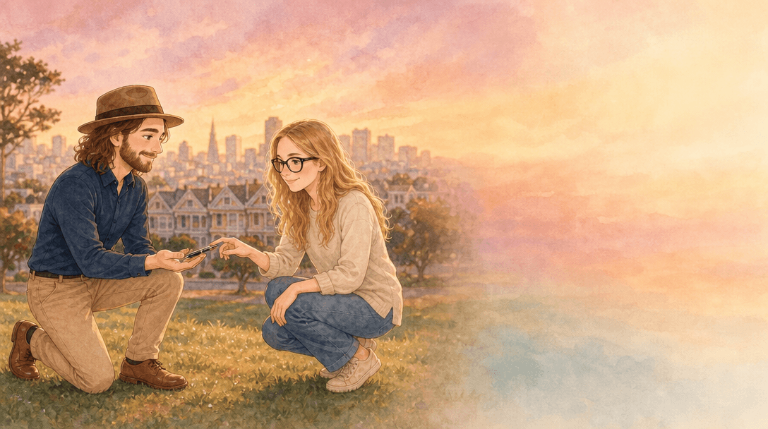 Illustration de la scène 8: Rencontre à San Francisco