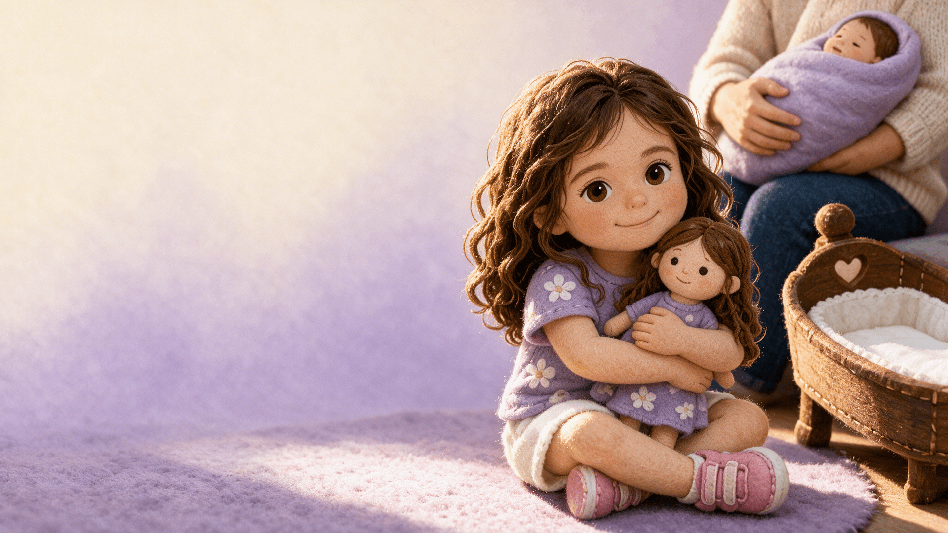 Ilustración de la escena 1: Emma y el bebé que ocupaba todo