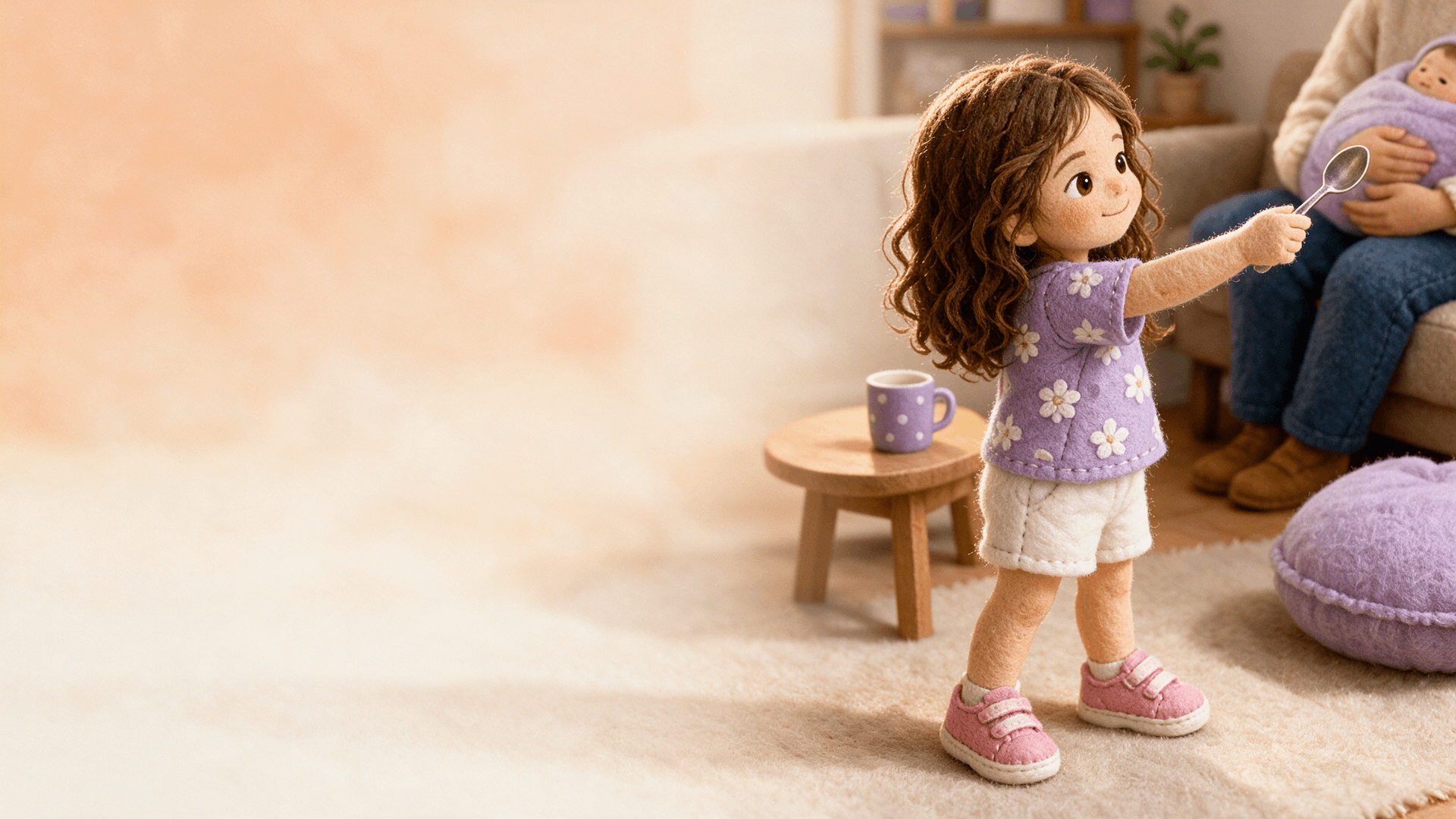 Ilustración de la escena 5: Emma y el bebé que ocupaba todo