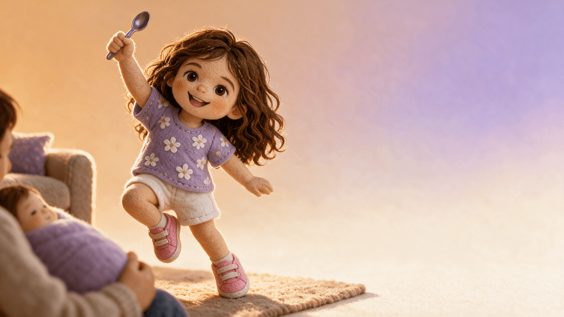 Ilustración de la escena 6: Emma y el bebé que ocupaba todo