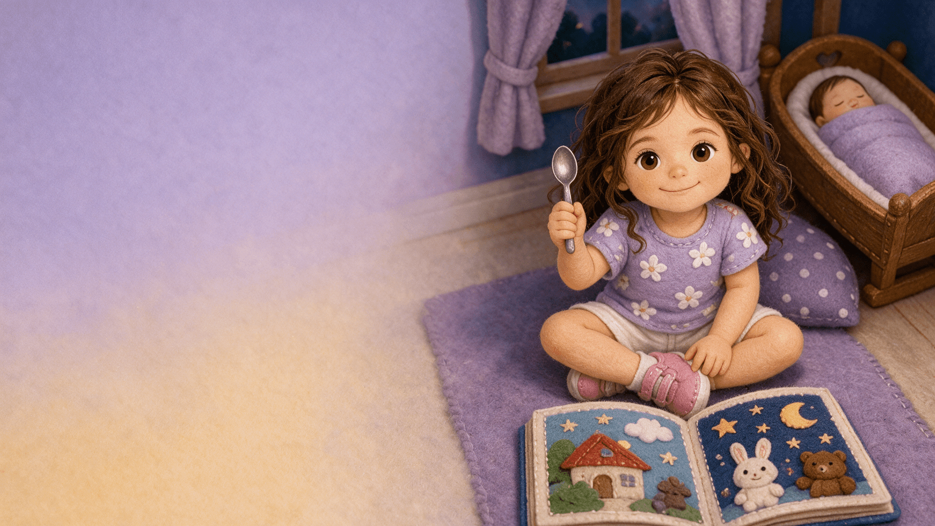 Ilustración de la escena 7: Emma y el bebé que ocupaba todo