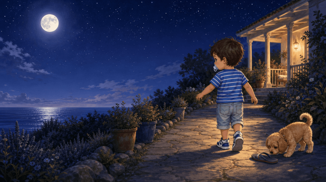 Ilustración de la escena 7: Santiago y la Luna