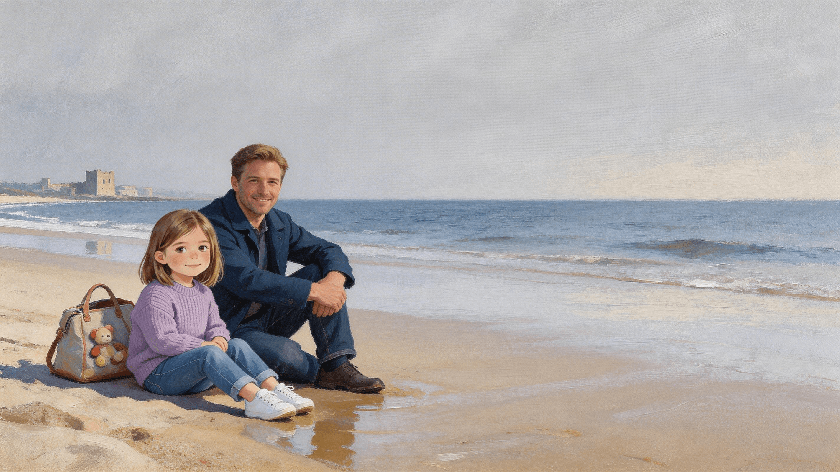 Ilustración de la escena 10: Lara y la playa de los plásticos