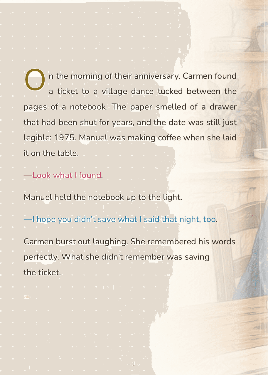 Inside double page of "Carmen and Manuel: Fifty Years of Village Fiestas"