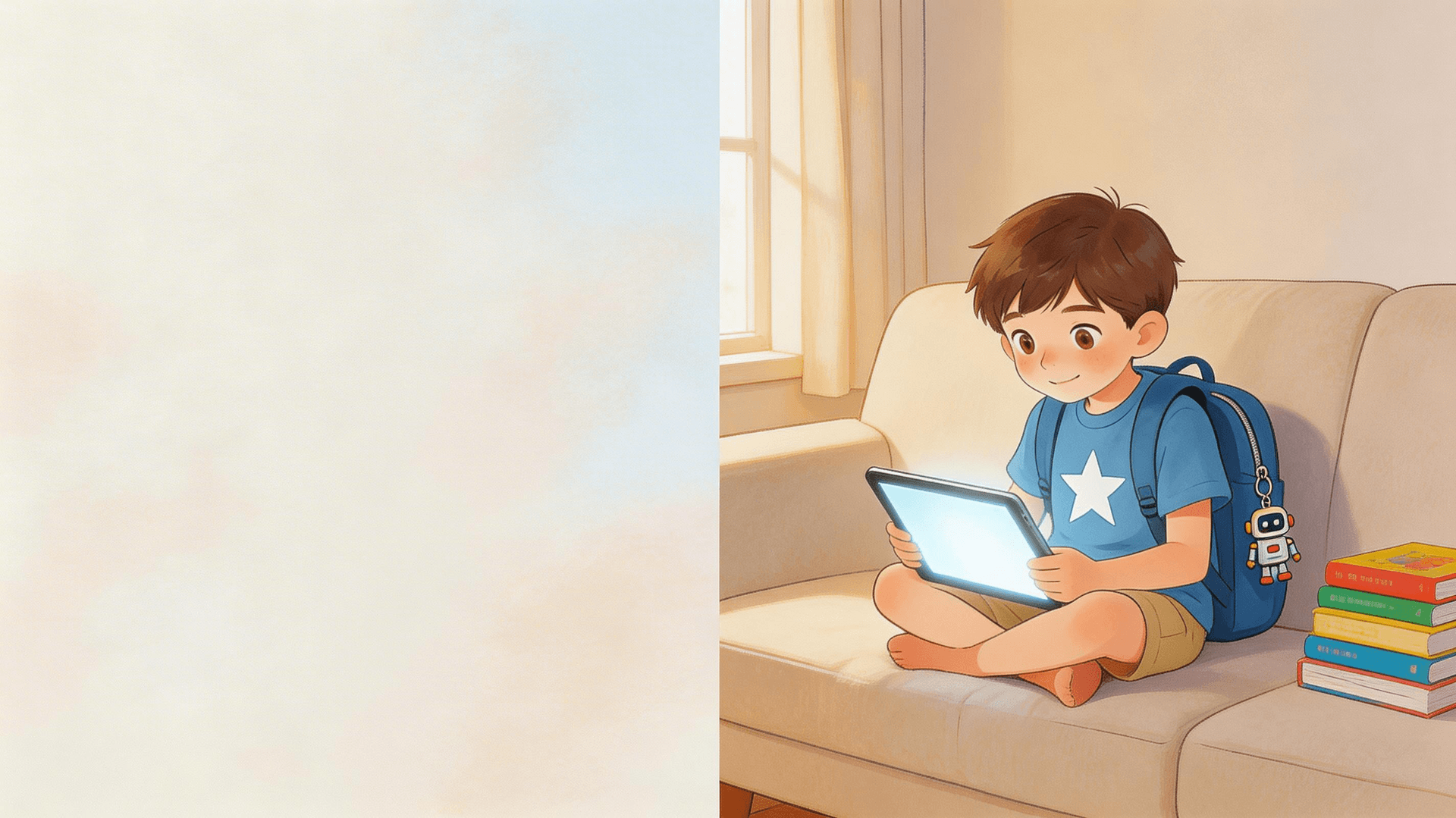 Ilustración de la escena 1: Luca y la pantalla que lo sabía todo
