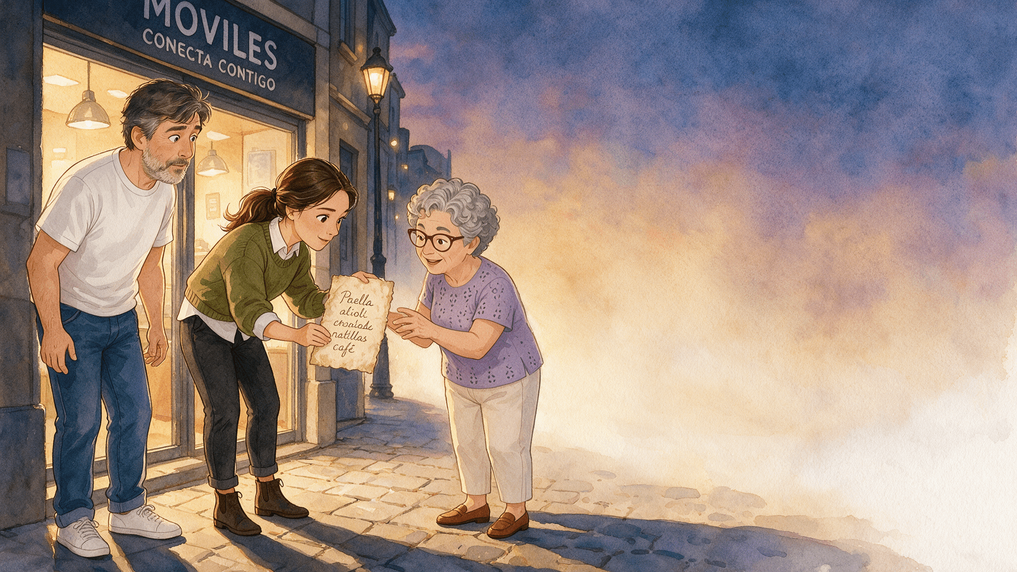 Ilustración de la escena 2: La reserva sigue en pie