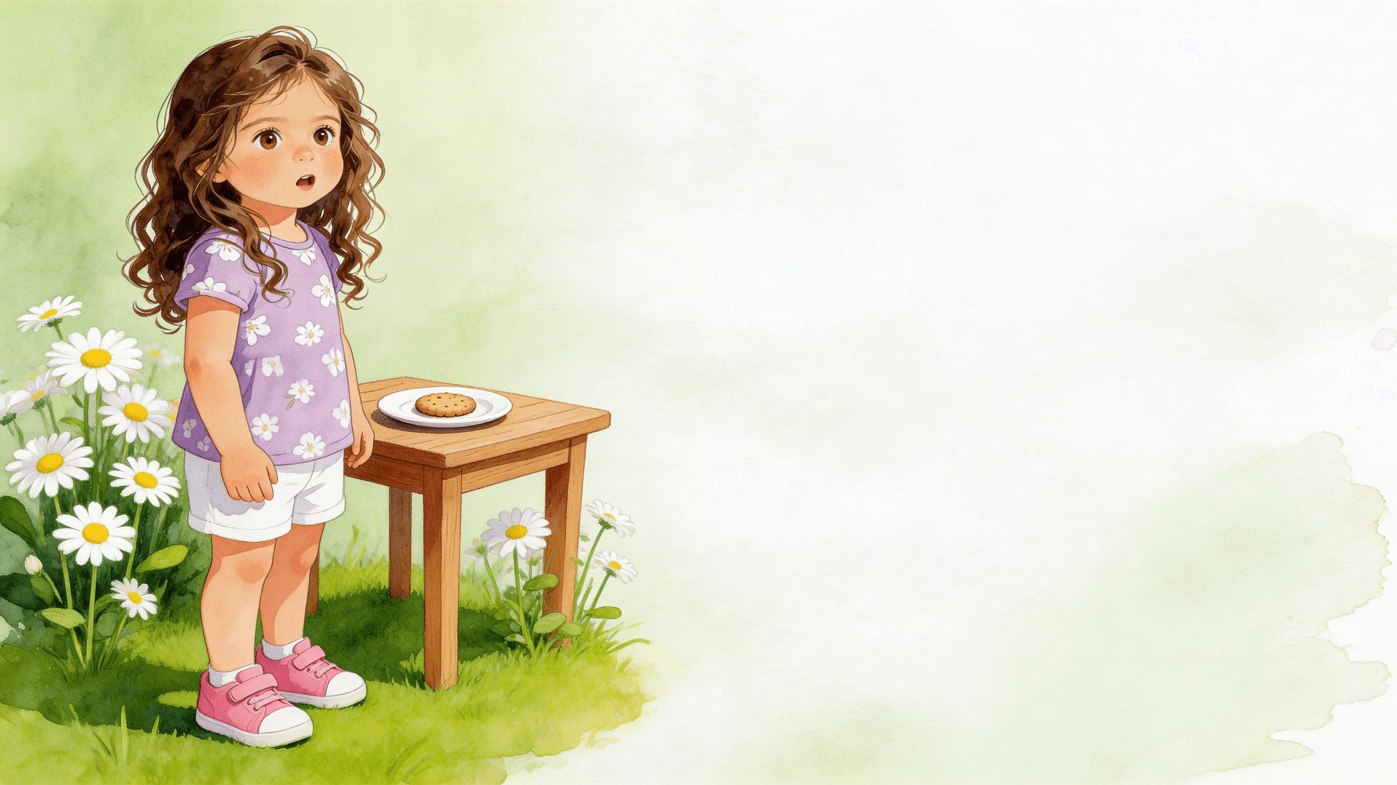 Ilustración de la escena 2: Martina y las palabras mágicas de cada día