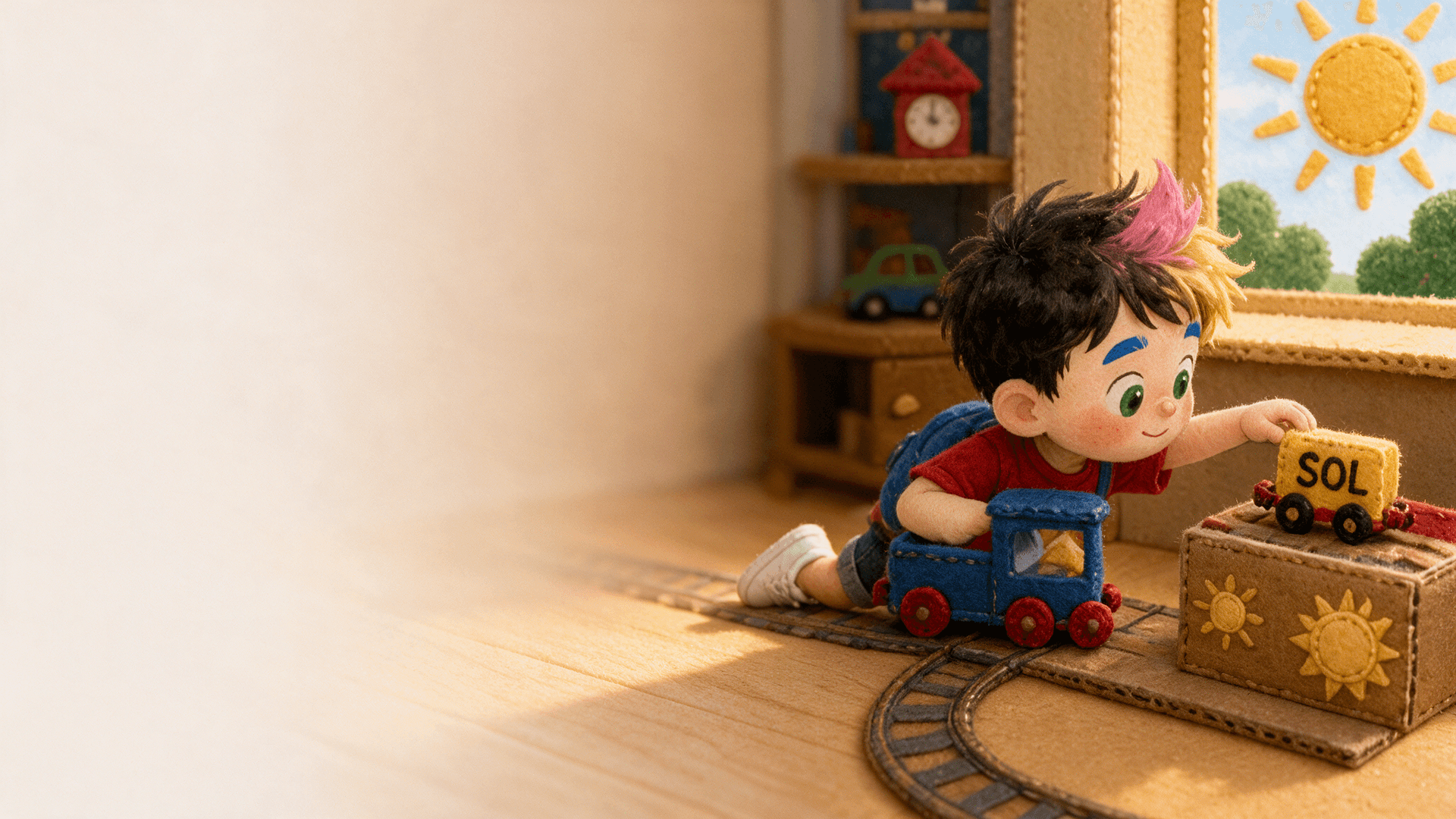 Ilustración de la escena 3: El tren de las sílabas