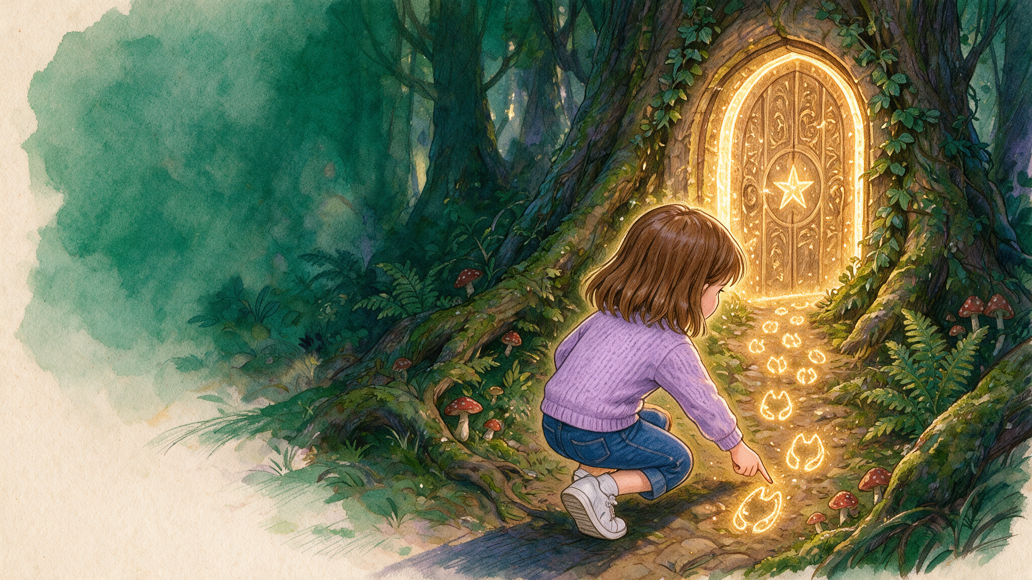 Ilustración de la escena 1: Lara en el reino de los ponis