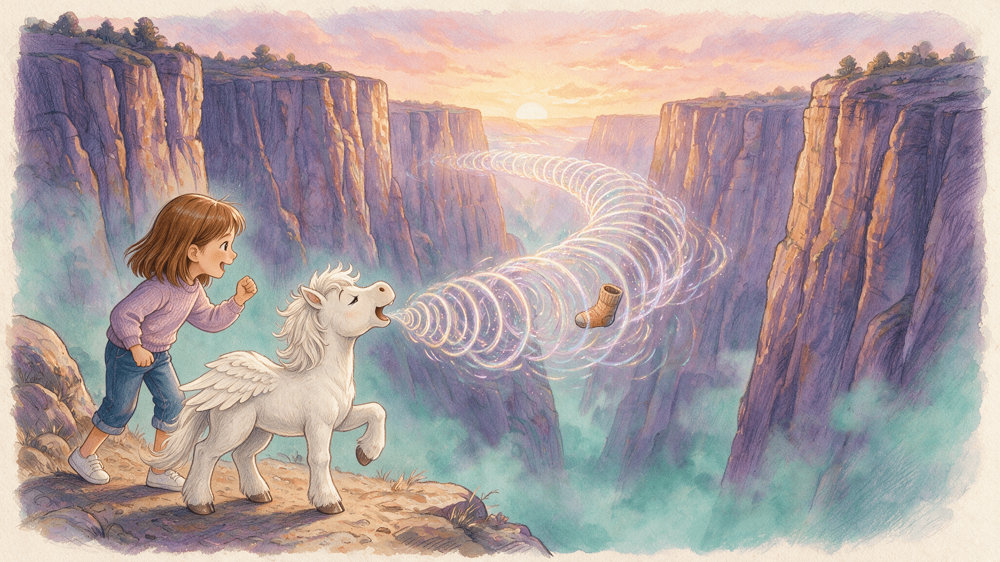 Ilustración de la escena 4: Lara en el reino de los ponis
