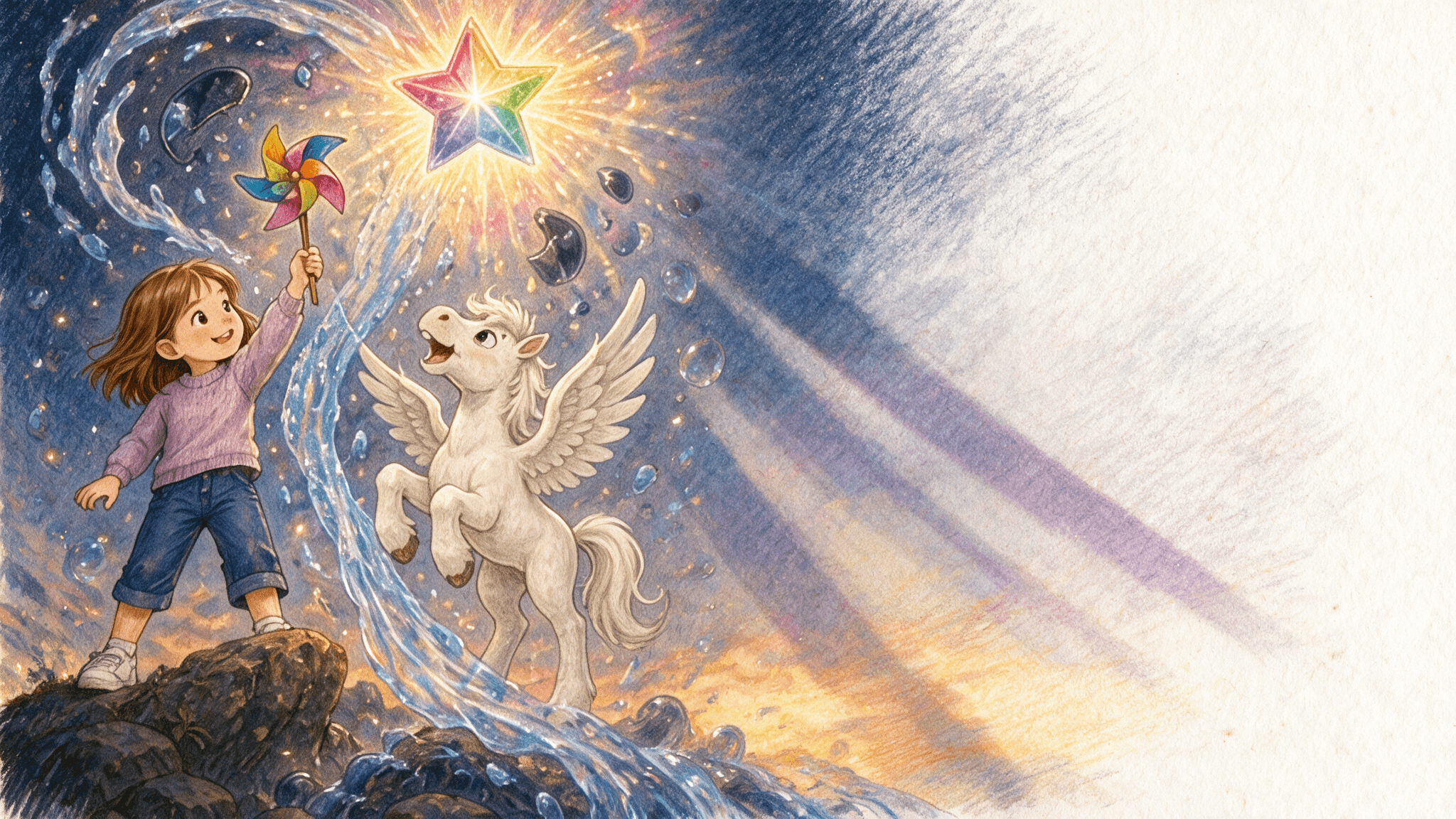 Ilustración de la escena 6: Lara en el reino de los ponis