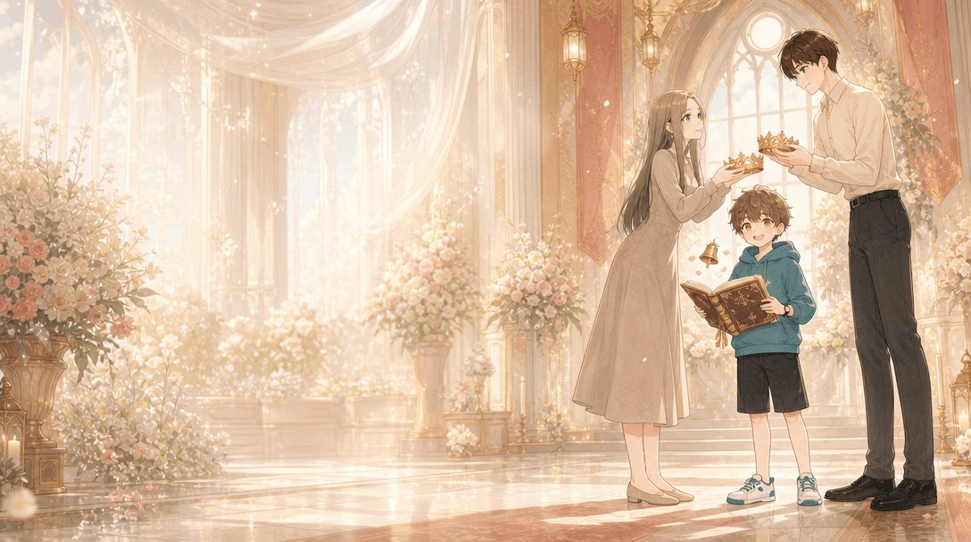 Ilustración de la escena 11: La princesa bromista y el príncipe encantador