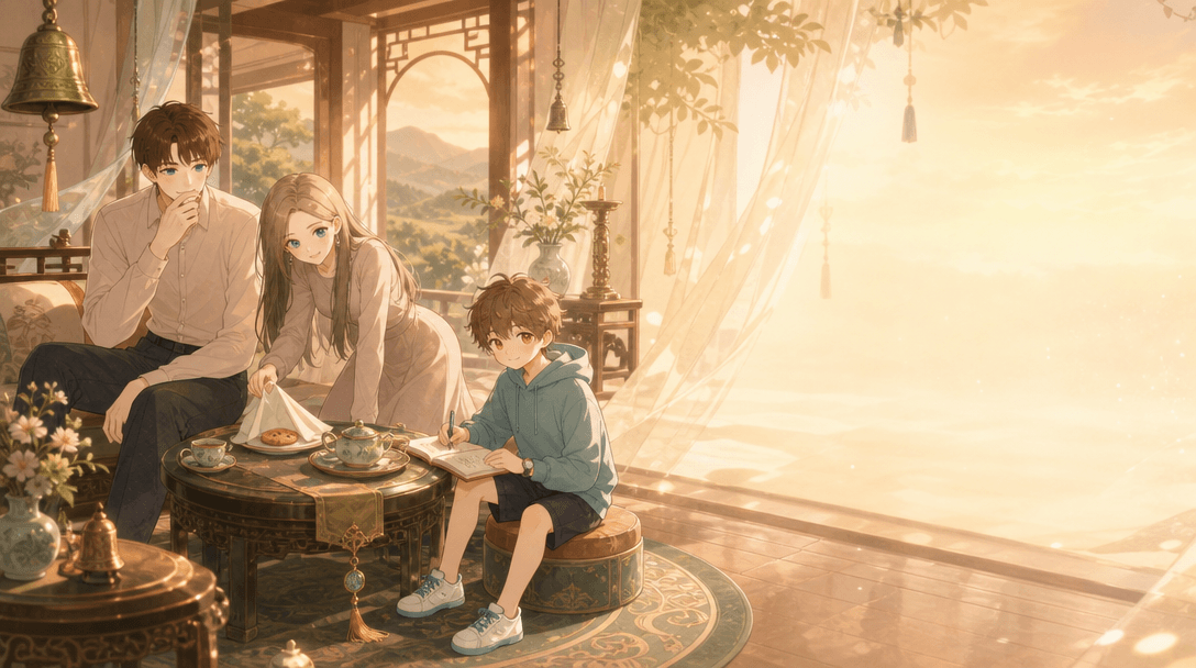 Ilustración de la escena 12: La princesa bromista y el príncipe encantador