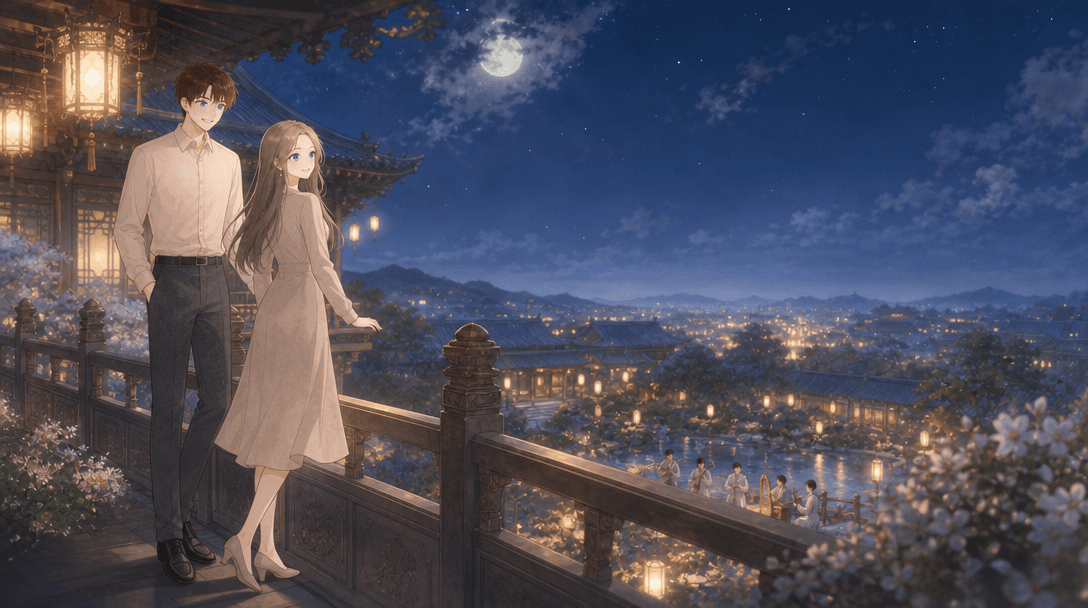Ilustración de la escena 8: La princesa bromista y el príncipe encantador