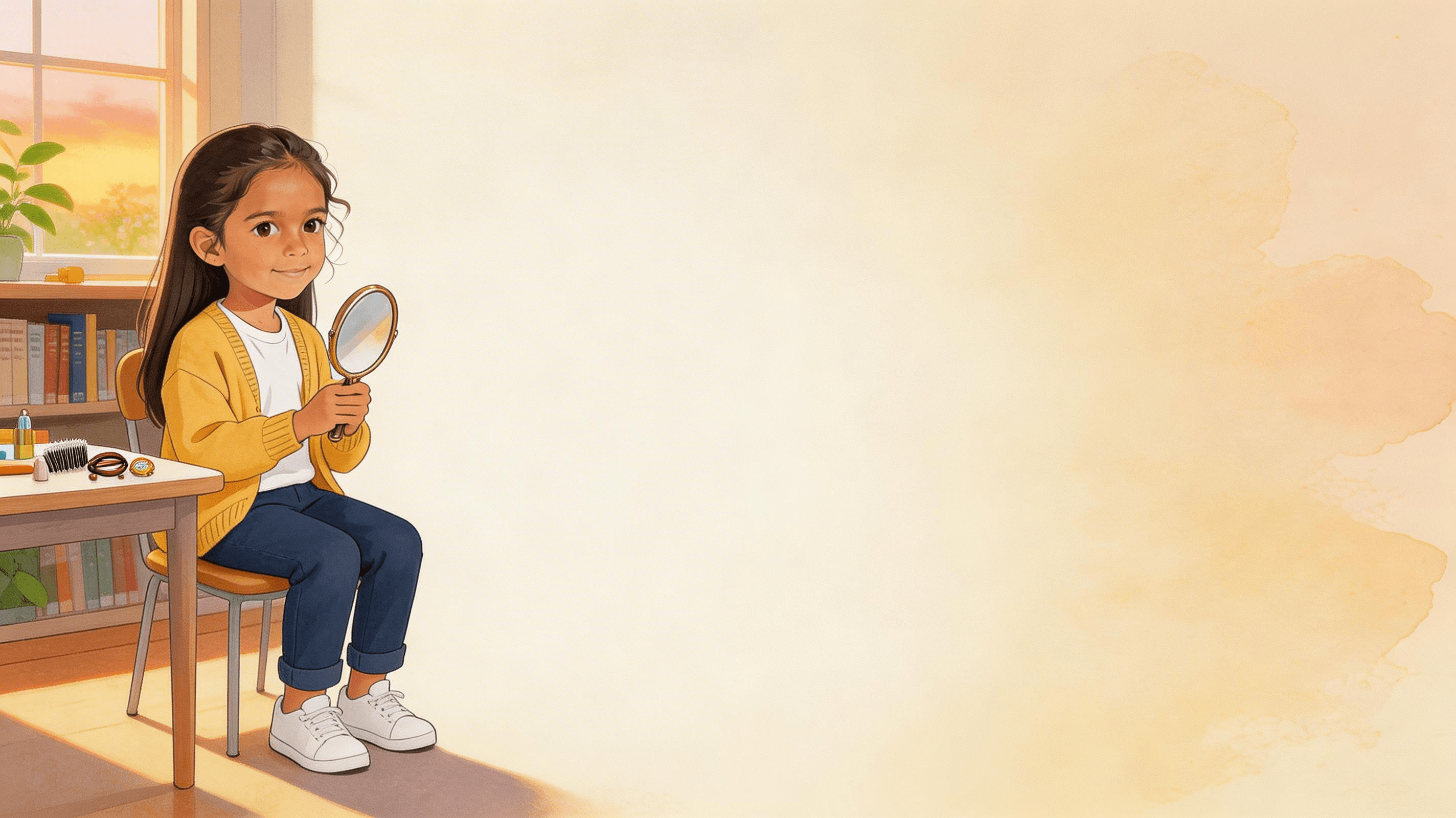 Ilustración de la escena 7: Cuento para mejorar la atención y memoria visual: Alba y el juego de los detalles invisibles