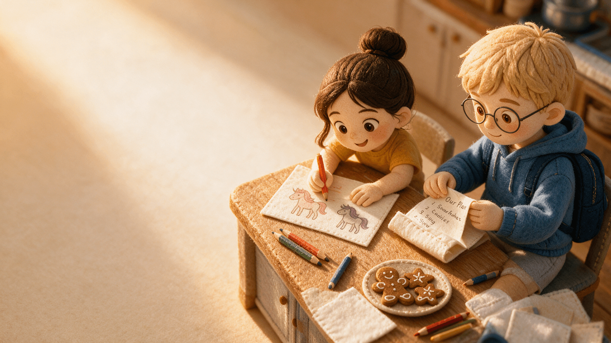 Illustrated scene from a personalized gift storybook for Christmas
