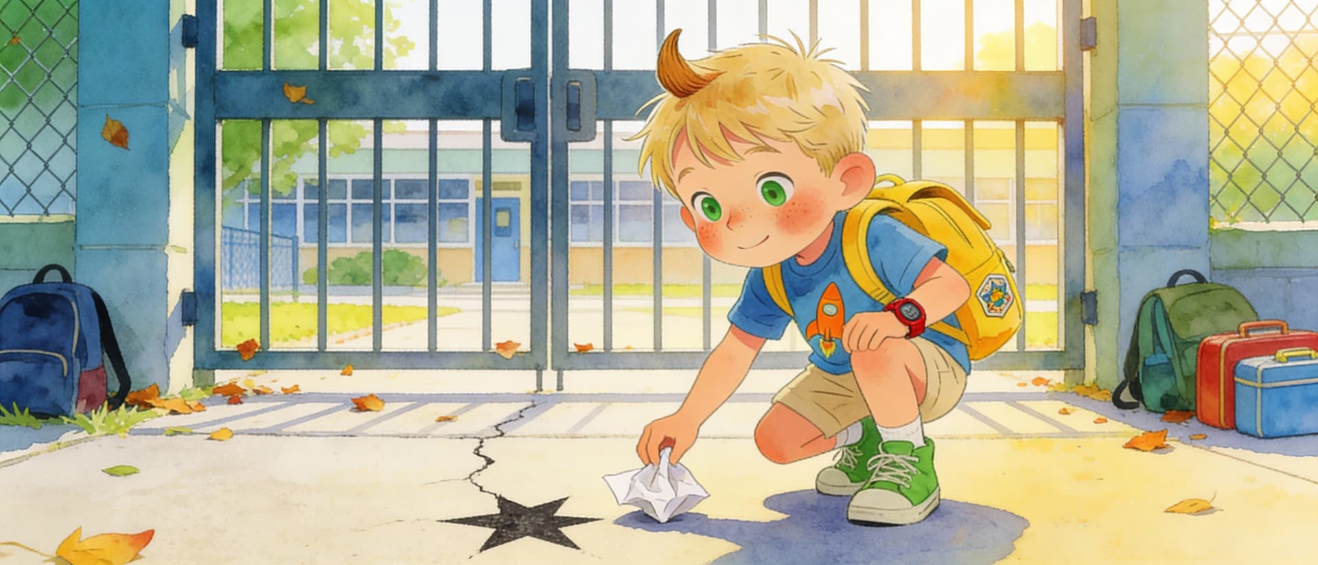 Scene illustration 1: Oliver and the Small Things Only He Notices