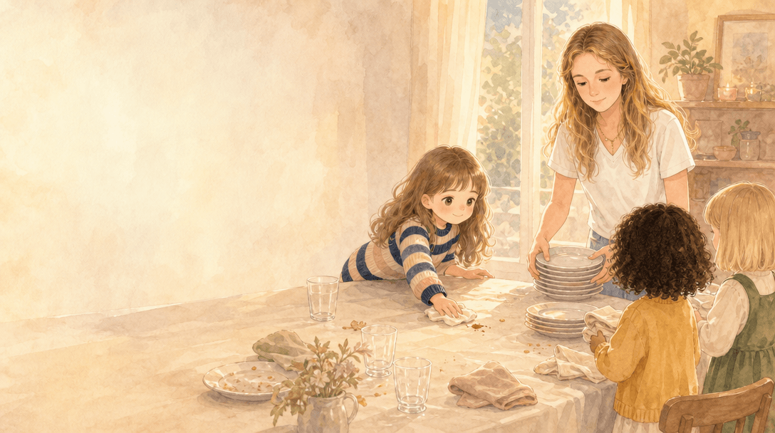 Illustration de la scène 10: Juliette prépare des crêpes