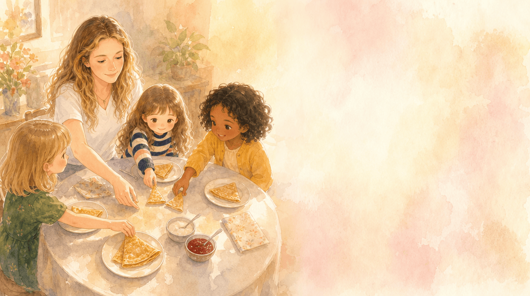 Illustration de la scène 7: Juliette prépare des crêpes