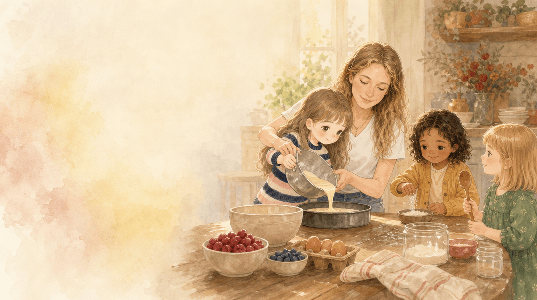 Illustration de la scène 8: Juliette prépare des crêpes