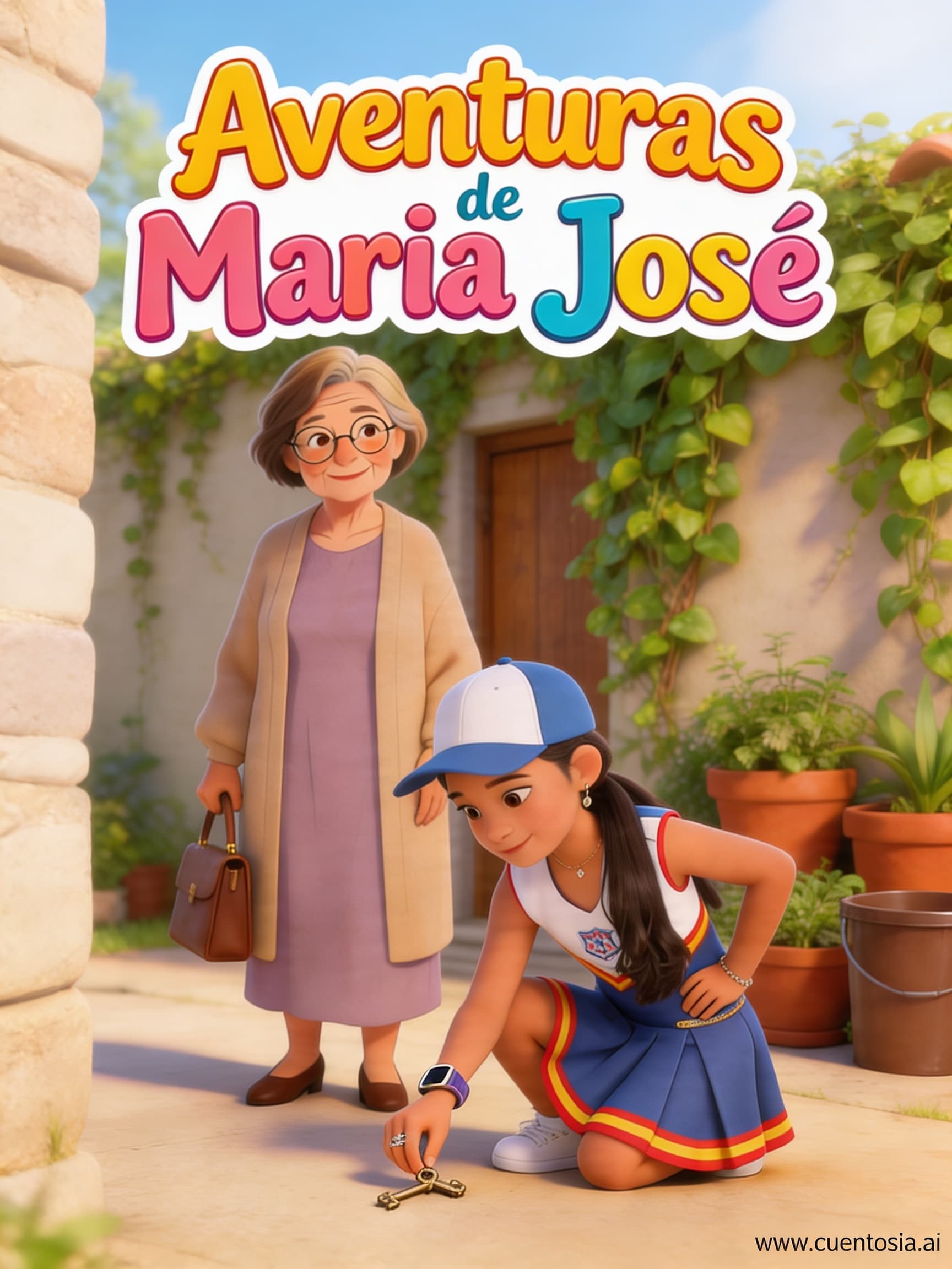 Portada ilustrada del cuento «Aventuras de María José», Educación emocional, ilustración en Animación 3D