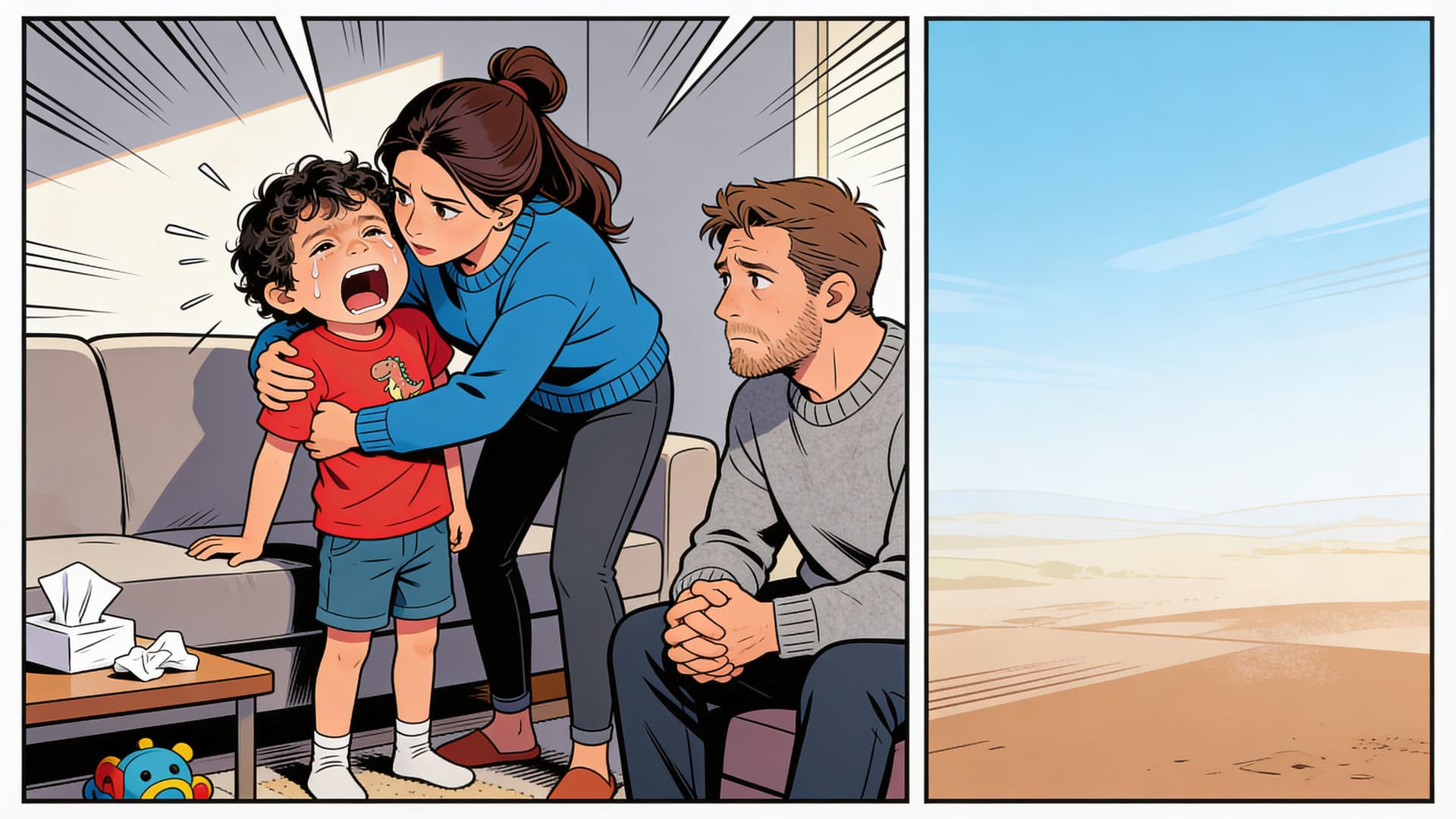 Ilustración de la escena 2: Daniel dice adiós a Canela