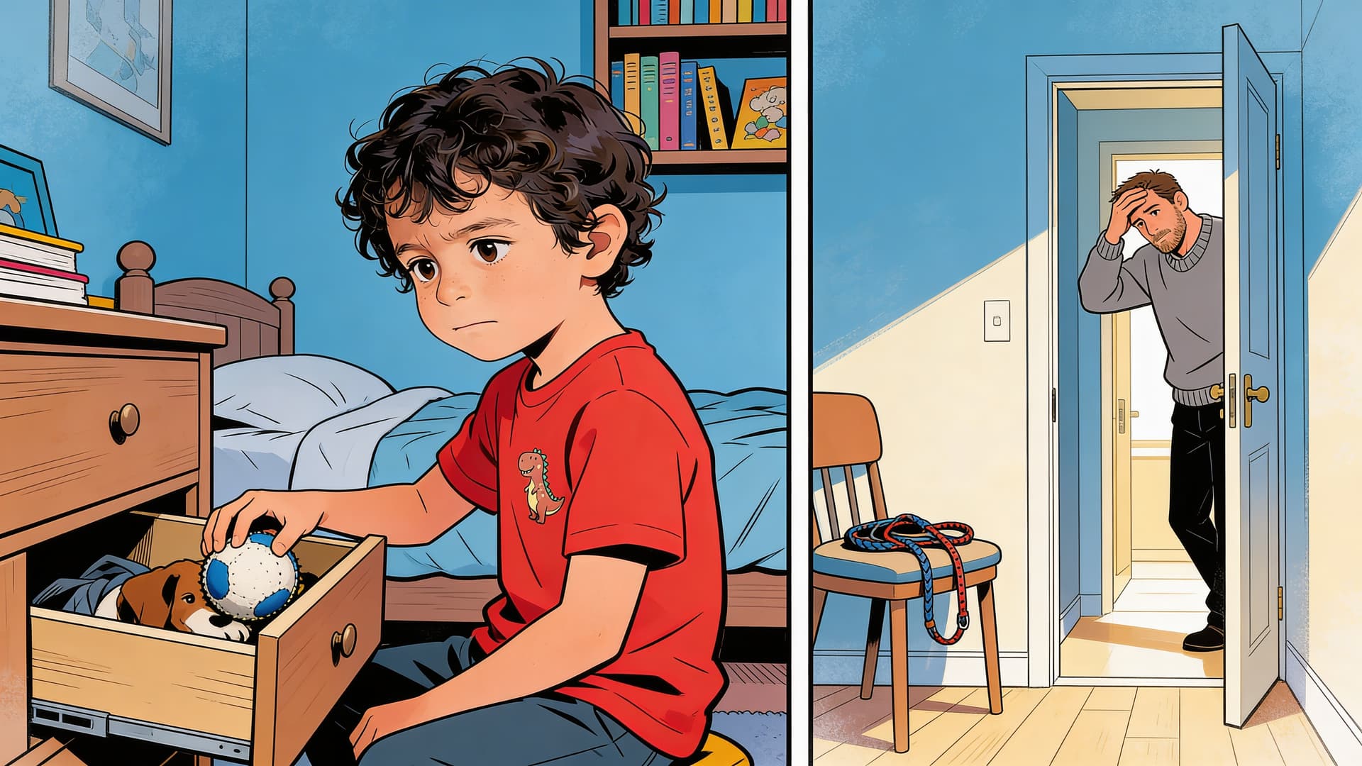 Ilustración de la escena 6: Daniel dice adiós a Canela