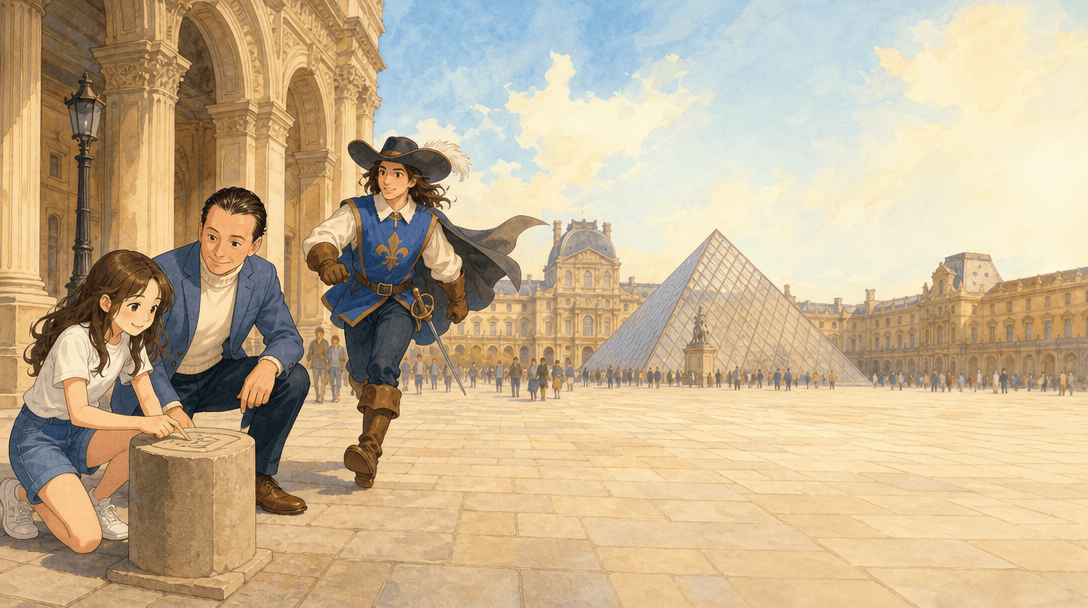 Illustration de la scène 3: Emma et son aventure à Paris