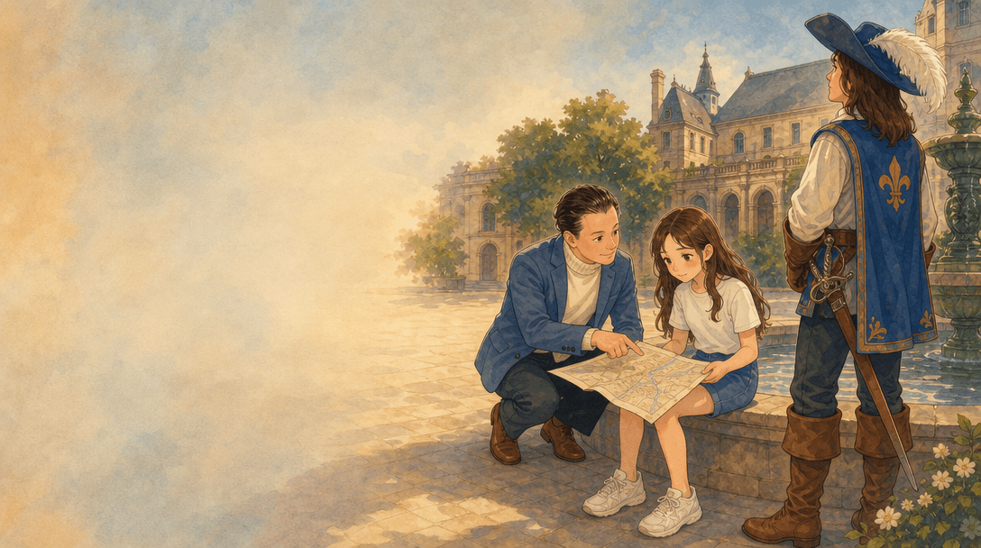 Illustration de la scène 4: Emma et son aventure à Paris