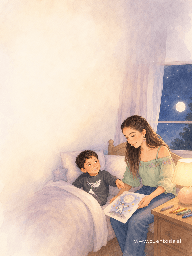 Contraportada: Mamá y Santiago: La Aventura del Corazón Infinito