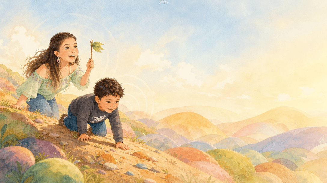 Ilustración de la escena 4: Mamá y Santiago: La Aventura del Corazón Infinito