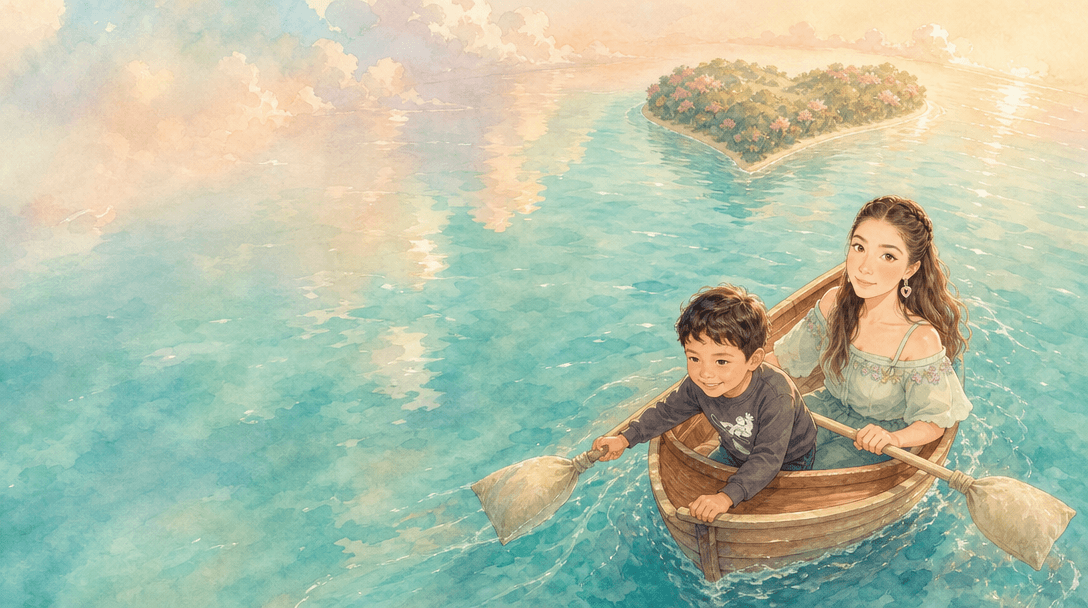 Ilustración de la escena 5: Mamá y Santiago: La Aventura del Corazón Infinito