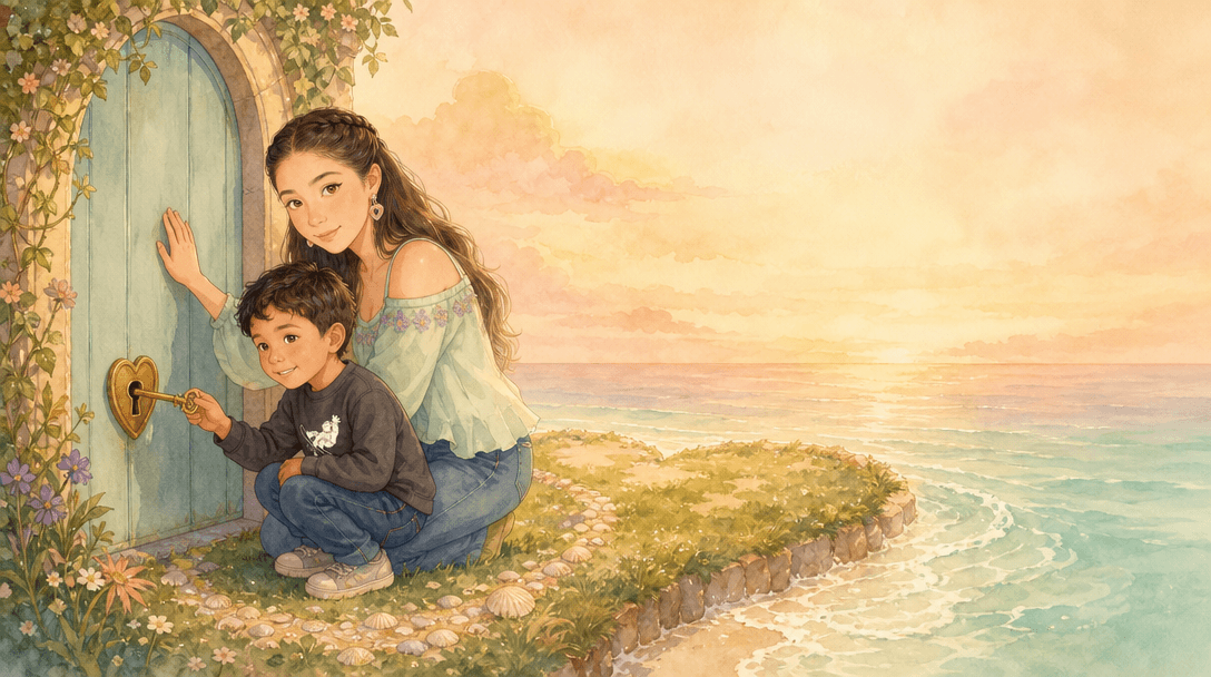 Ilustración de la escena 6: Mamá y Santiago: La Aventura del Corazón Infinito