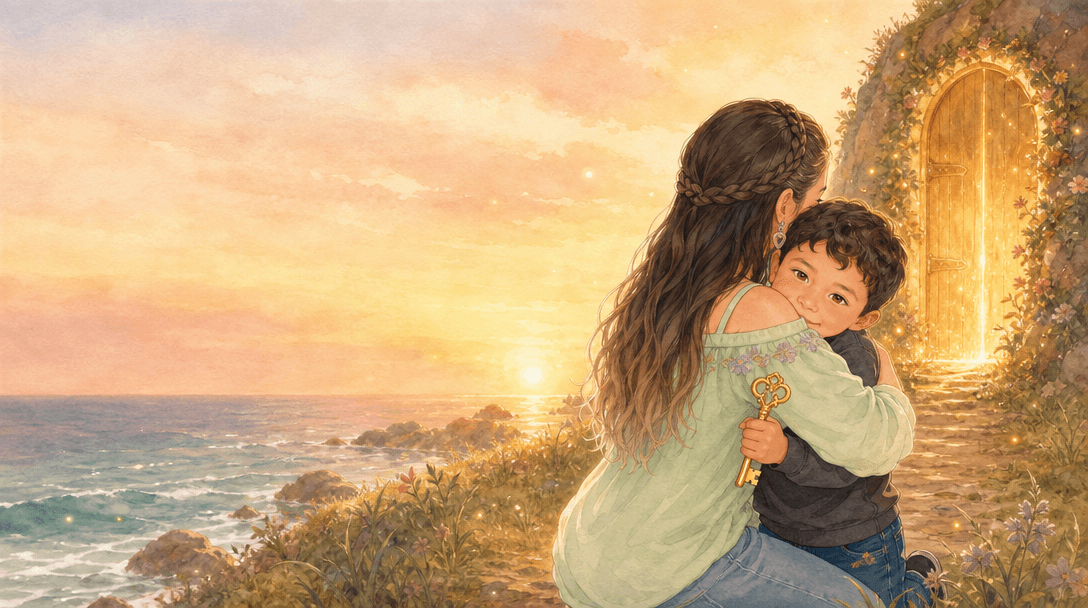 Ilustración de la escena 7: Mamá y Santiago: La Aventura del Corazón Infinito