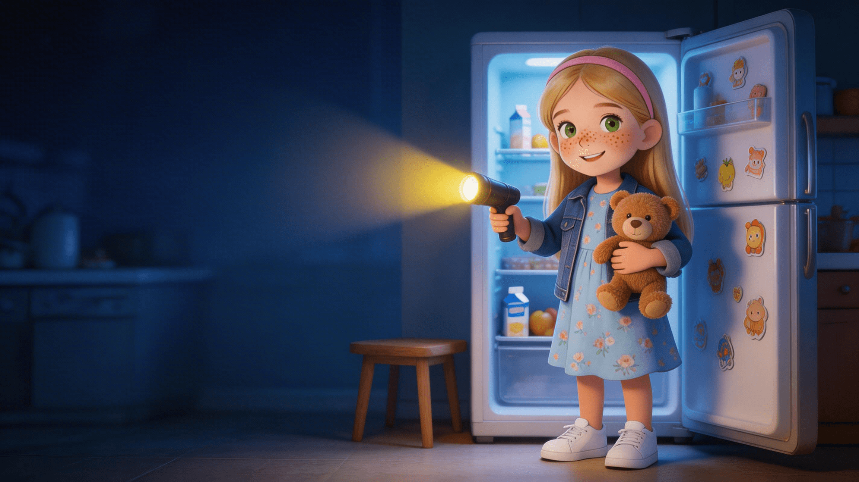 Ilustración de la escena 1: Alba y el desayuno secreto