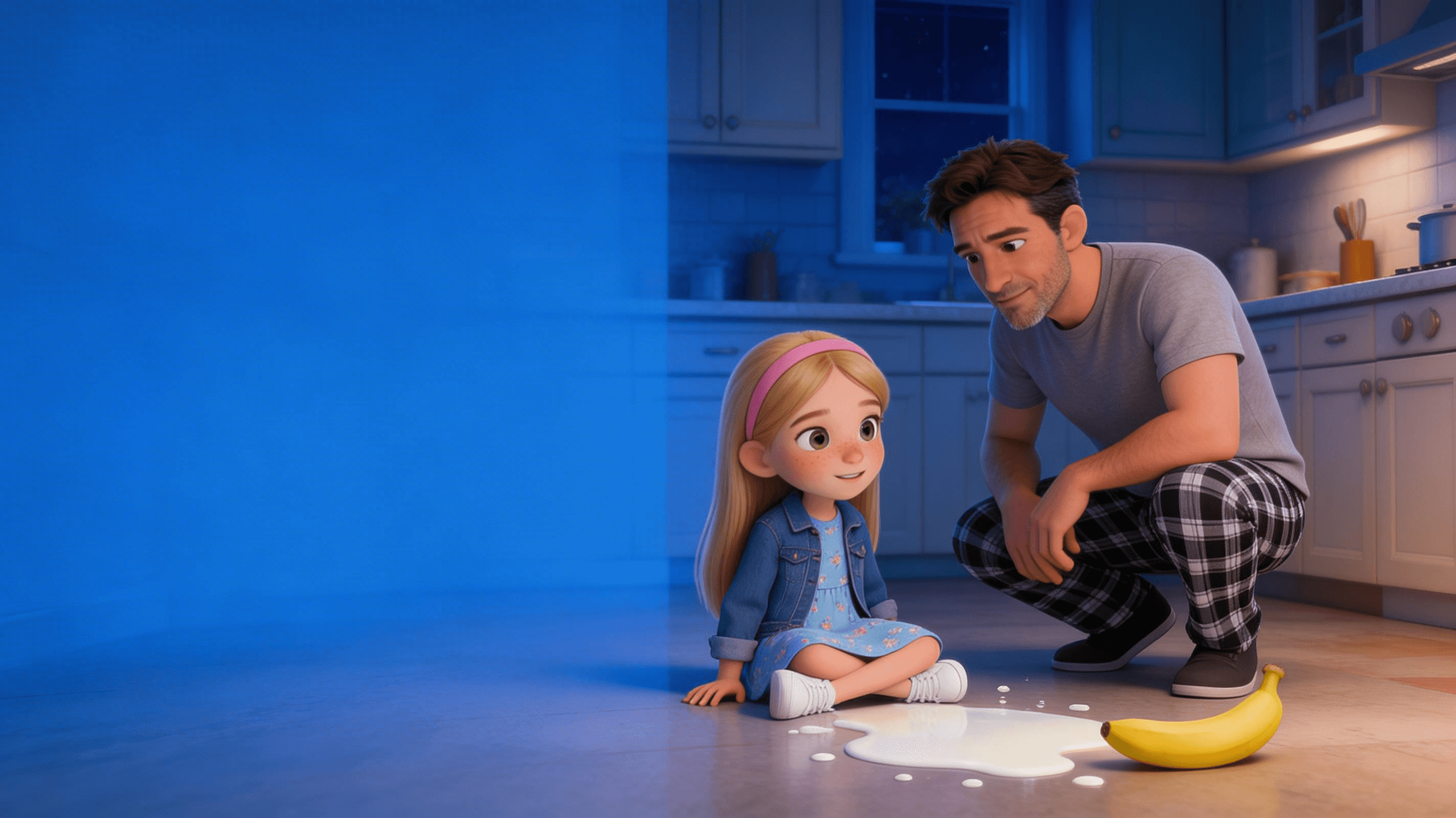 Ilustración de la escena 3: Alba y el desayuno secreto