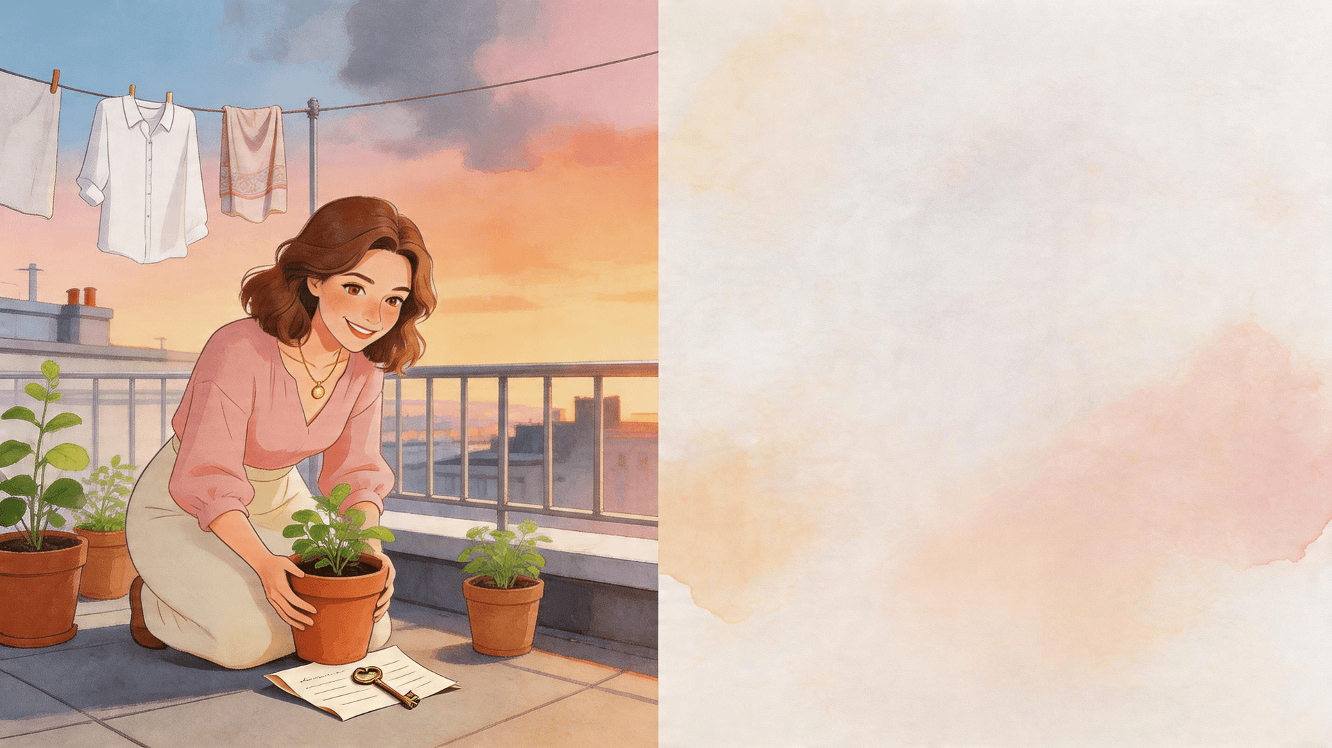 Ilustración de la escena 2: Diez mil amaneceres contigo