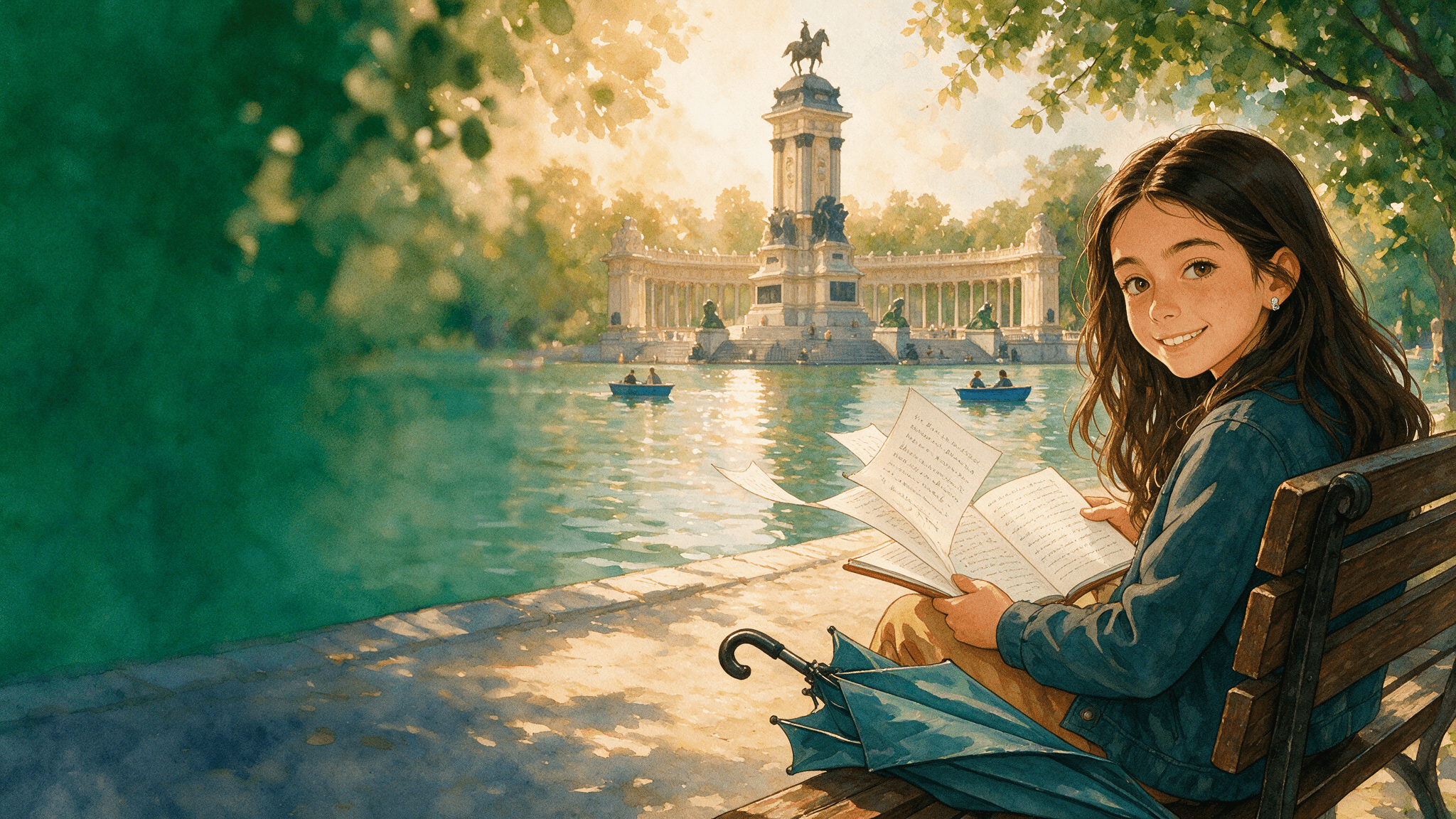 Ilustración de la escena 3: Emma en Madrid