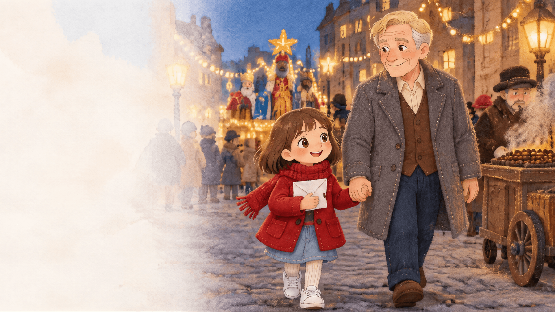 Ilustración de la escena 1: Martina y la carta a los Reyes