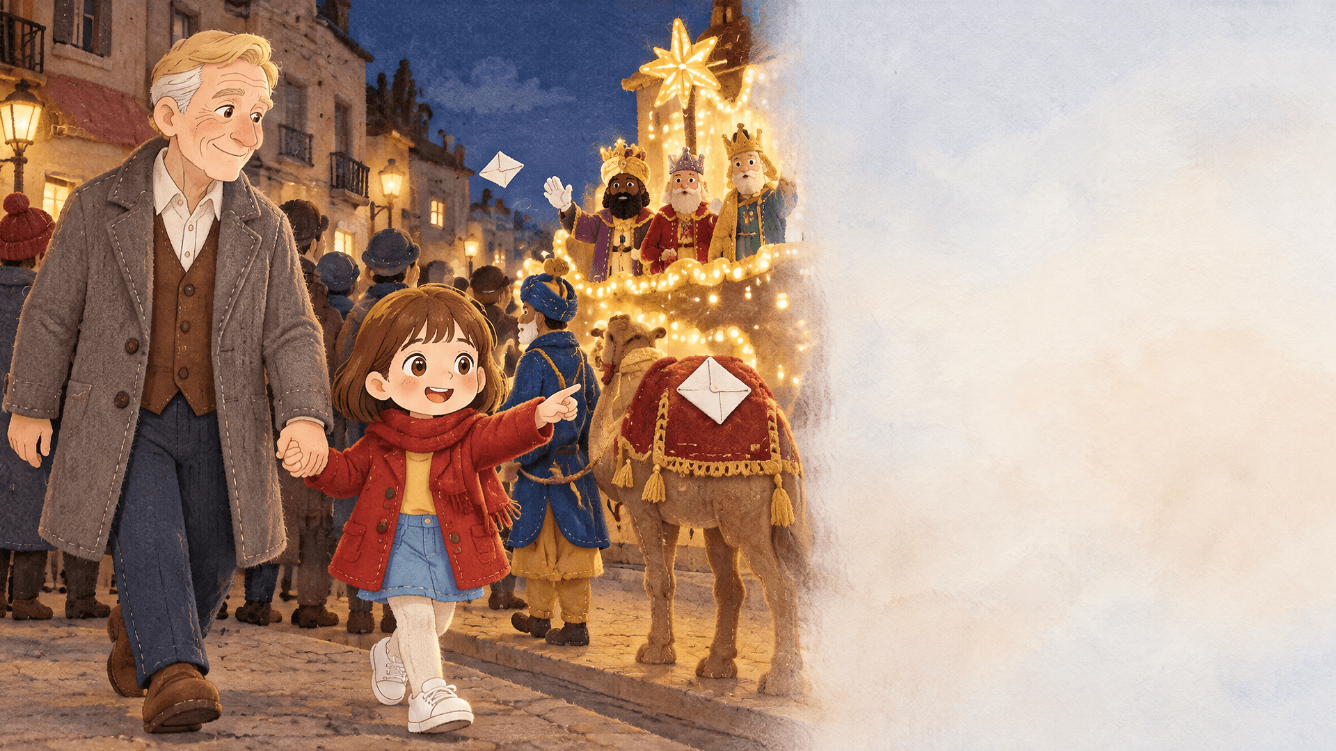Ilustración de la escena 4: Martina y la carta a los Reyes