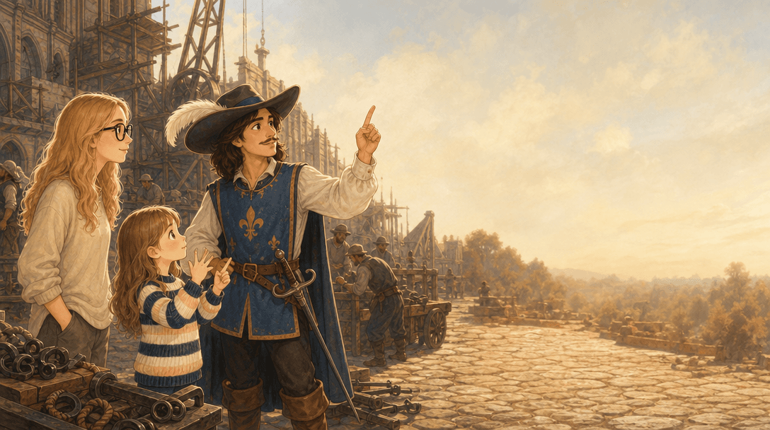 Illustration de la scène 5: Juliette visite la Tour Eiffel