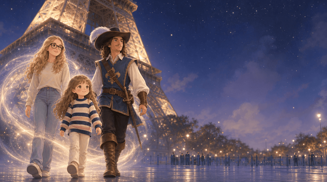 Illustration de la scène 9: Juliette visite la Tour Eiffel