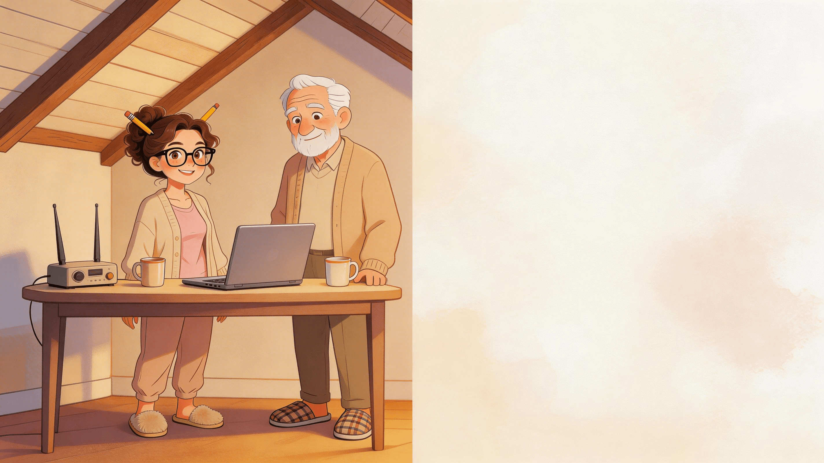 Ilustración de la escena 6: La vecina del quinto y el misterio del WiFi robado: un cuento de humor con final inesperado