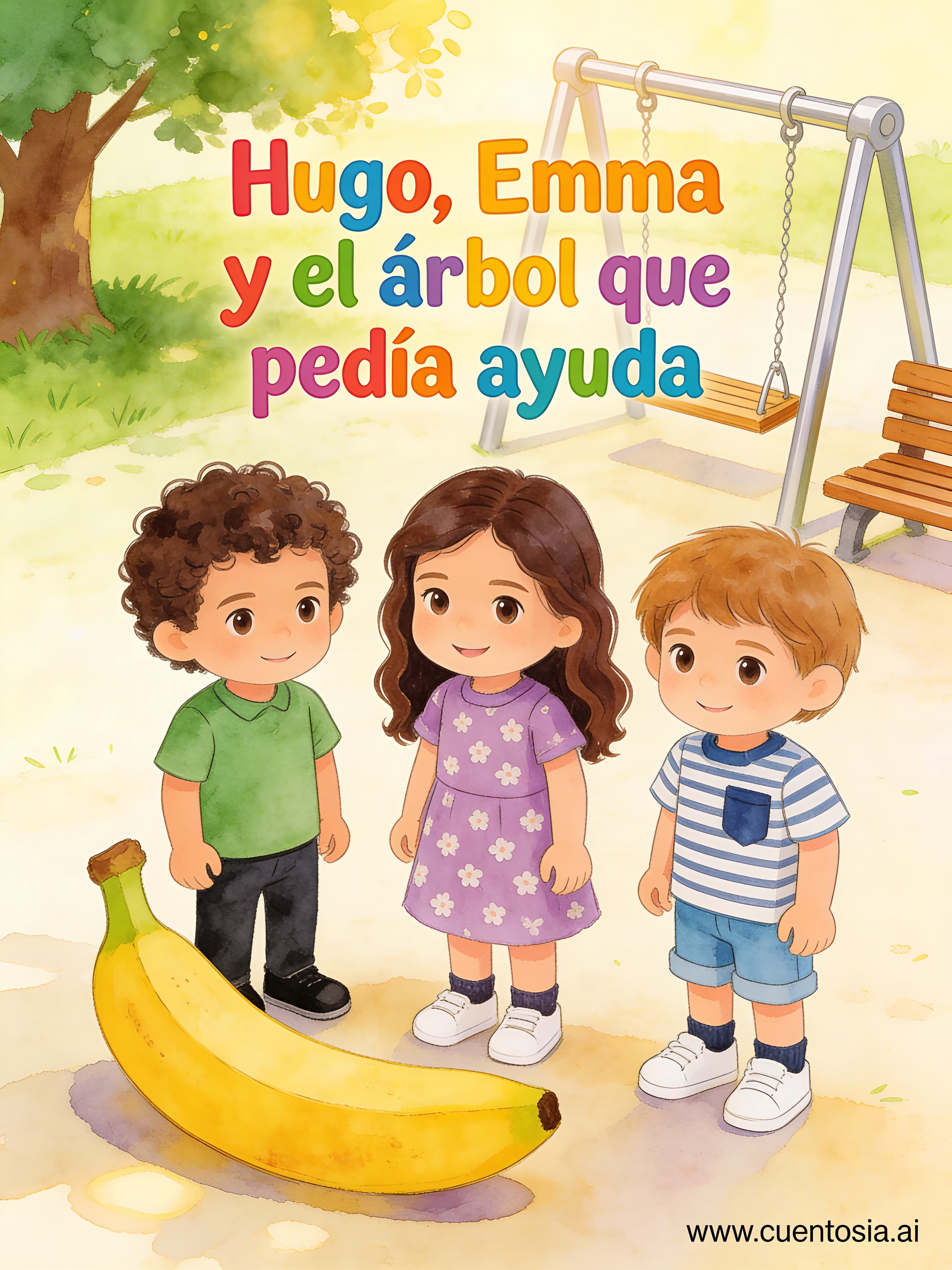 Portada: Hugo, Emma y el árbol que pedía ayuda