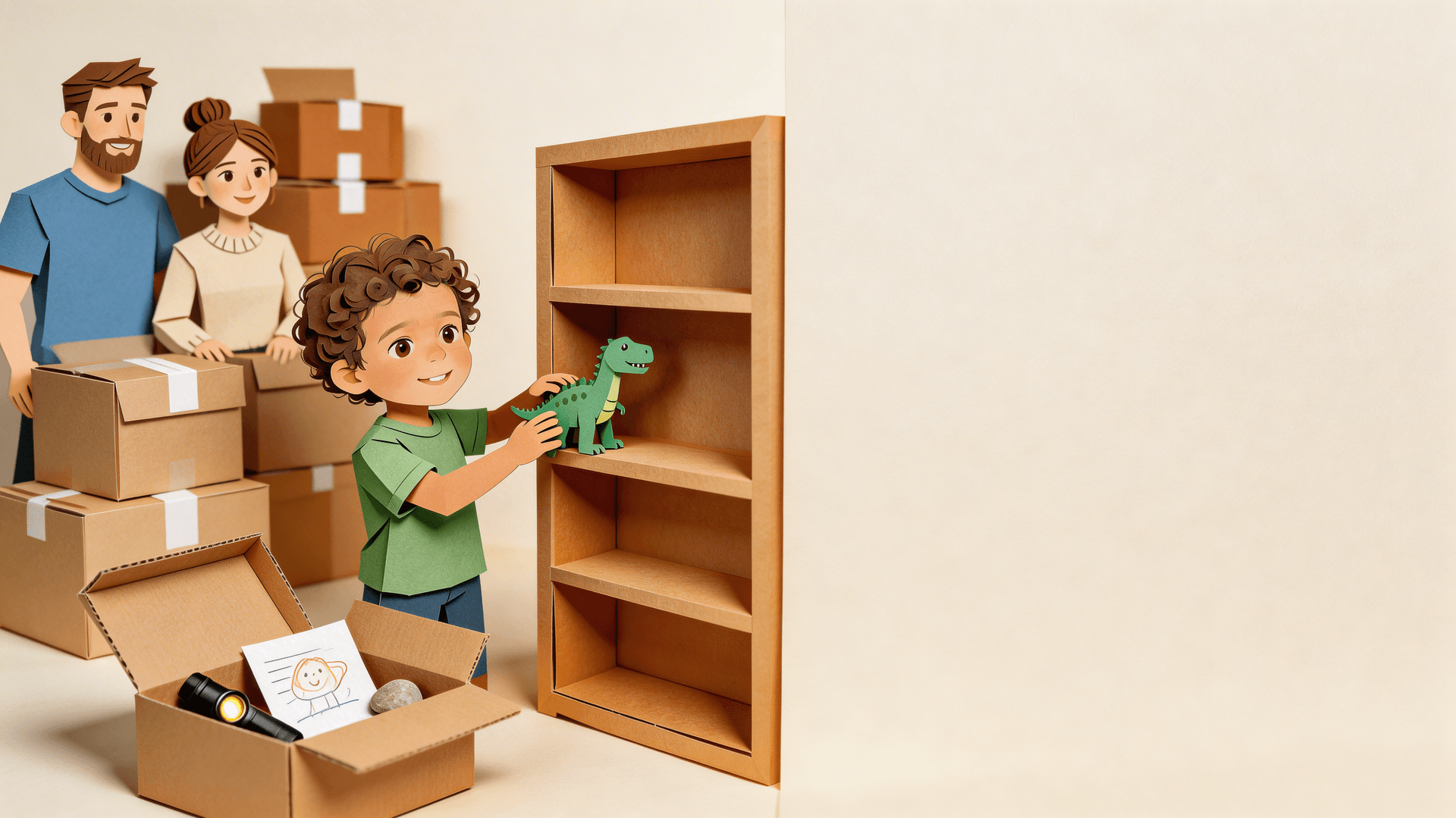 Ilustración de la escena 6: Mateo no quiere hacer la maleta